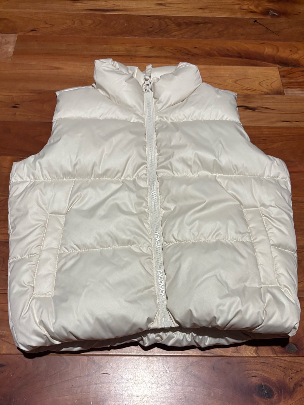 Old Navy Cream Quilted Puffer Vest for Kids